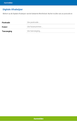 Android application Afvalwijzer Montferland screenshort