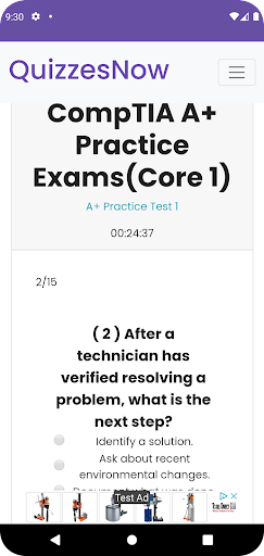 DMV TLC US Citizenship Test Screen 3