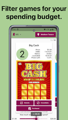 Pick-A-Ticket Screen 3