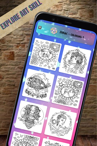 Zodiac - Coloring Page Screen 3