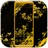 Yellow Black Flower Theme icon