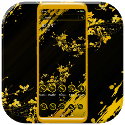 Icon image Yellow Black Flower Theme