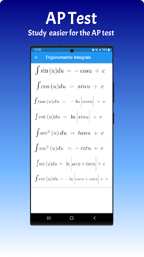 Calculus Formulas Screen 2