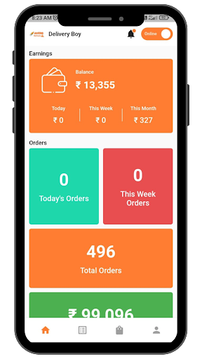 JustClick - Delivery Partner Screen 3