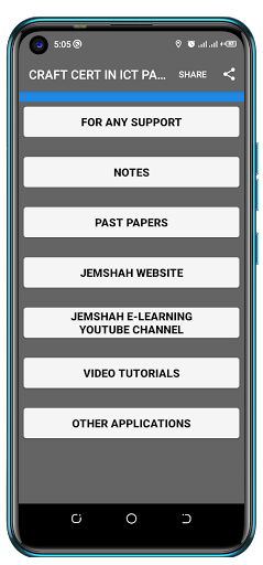 Android application Craft In ICT Past Papers screenshort