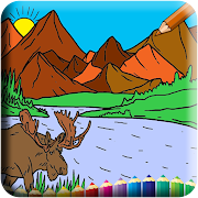 Nature Scenery Coloring Book