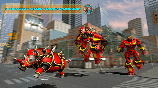Rhino Robot Car Transform Game  screenshots 9