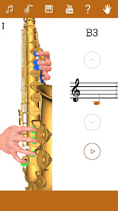 Imágen 1 3D Saxofón Notas - Como Tocar android