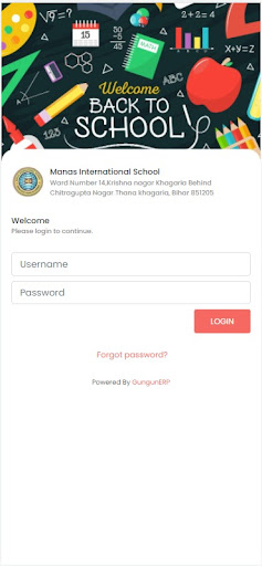 Android application MANAS INTERNATIONAL SCHOOL screenshort