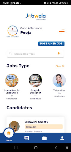 Jobwala: Job Search App Screen 3