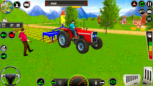 Tractor Driving Village Games