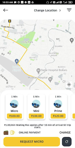 Android application Sasti Ride Captain screenshort