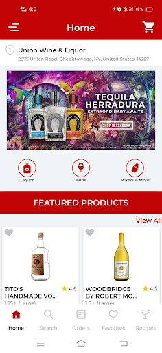 Android application Union Wine & Liquor screenshort