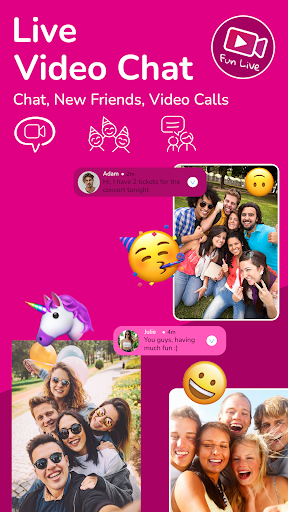 Android application Fun Live - Online Video Chat screenshort
