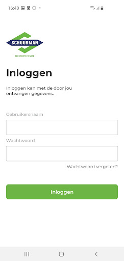 Android application Schuurman Techniek screenshort