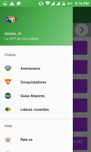 Android application Ideales JA screenshort