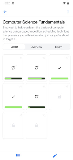 Qsets: Study with Cards Screen 2