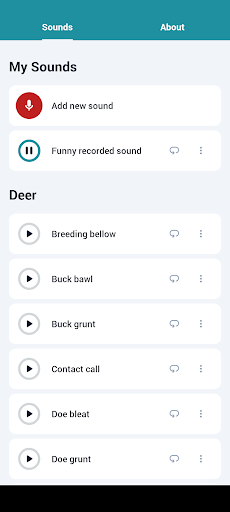 Android application Deer Sounds screenshort