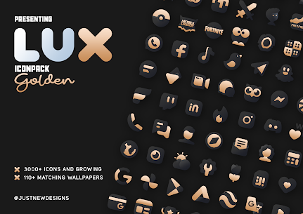LuX Gold Icon Pack APK (con patch/completo) 1