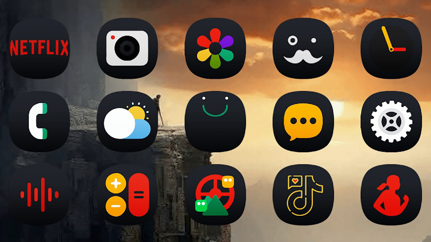 OneUI 7 Dark Icon Pack - Preview 1