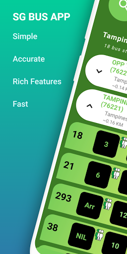 Android application SG Bus (MRT map & EZLink) screenshort
