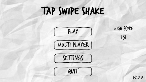Android application Tap Swipe Shake screenshort
