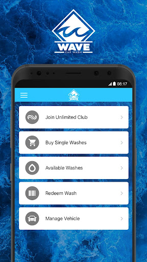 Android application Wave Car Wash screenshort