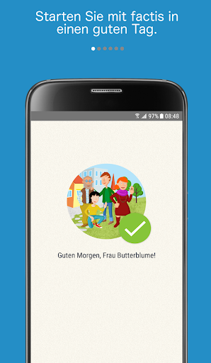 Android application factis für soziale Dienste screenshort