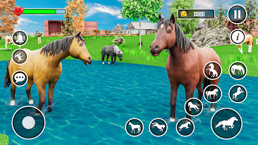 Android application Wild Horse Family Life Game screenshort