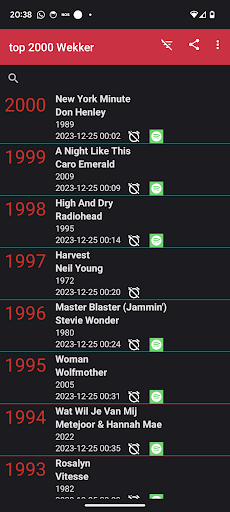 De Top 2000 Wekker Screen 3