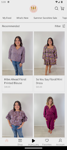 Android application Favorite Sisters Boutique screenshort