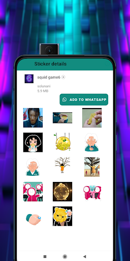 stickers squid game animated