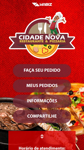 Android application Cidade Nova Restaurante Pizza screenshort