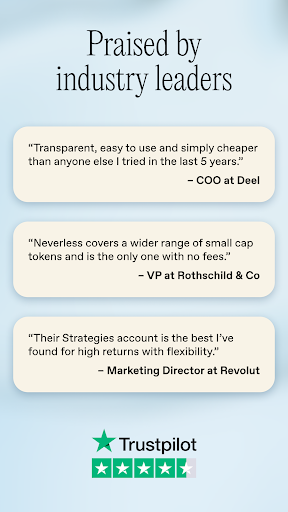 Screenshot of Neverless: Buy Bitcoin & Gold