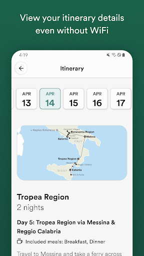 Screenshot of EF Go Ahead Tours