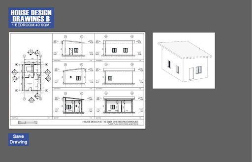 Android application Drawings for 1 Bedroom House B screenshort