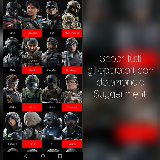 Android application Guida Rainbow Six Siege screenshort