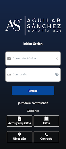 Android application Aguilar Sánchez Notaría 241 screenshort