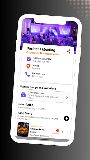 Android application Rsvp Event Management screenshort