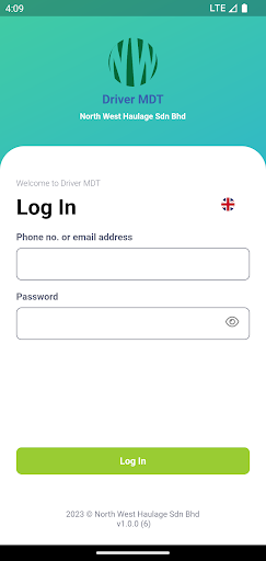 Android application North West Driver App screenshort