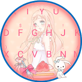 Sweety Girl Theme&Emoji Keyboard icon