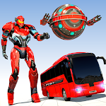 Cover Image of Tải xuống Red ball Bus Robot Games: Robot Transforming Games  APK