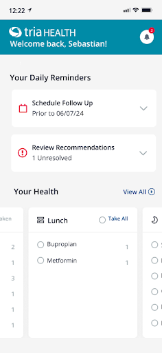 Android application Tria Health screenshort