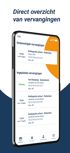 Android application Vervangingstool - App voor ver screenshort