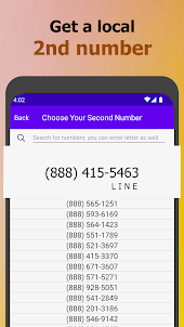 2nd Line: โทรศัพท์ call & SMS
