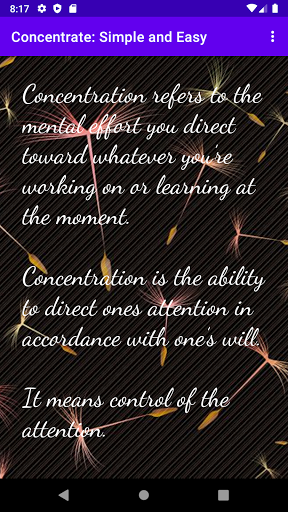 Android application Concentrate Simple and Easy screenshort