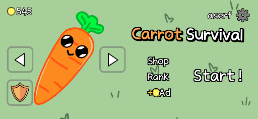 Android application 당근서바이벌(CarrotSurvival) screenshort