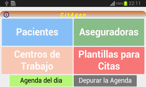 Android application AgendaCitas screenshort