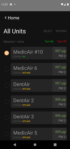 MedicAir Data Screen 2