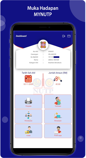 MyNUTP Screen 3